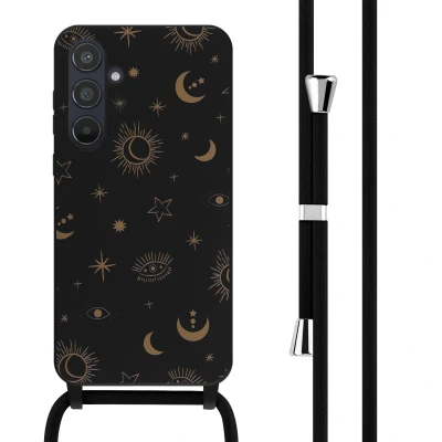 Afbeelding van Samsung Galaxy A55 Hoesje Siliconen en TPU (zacht) iMoshion Softcase/Koordhoesje/Backcover Zwart Telefoonhoesje