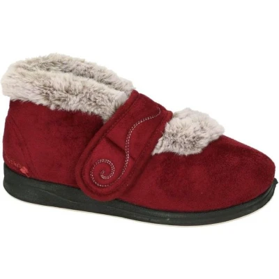 Afbeelding van Padders Dames bordeaux pantoffels maat 41