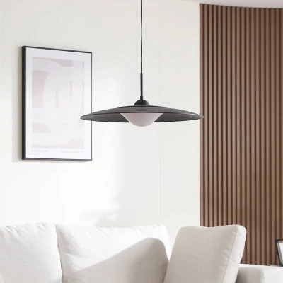 Afbeelding van Lucande Hanglampen 1licht Metaal H: 10.9 cm zwart, wit Inclusief lichtbron
