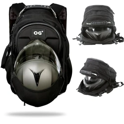 Afbeelding van OG Original CityRunner Motor Rugzak Waterdicht, Uitbreidbare 30 35L, Motorfiets Rugzak, Motorrijders Motorhelm Tas, Laptop, USB, Reflecterend, Grote Capaciteit