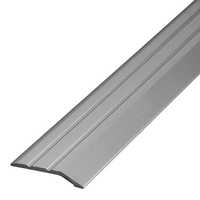 Afbeelding van Gedotec Aluminium overgangsprofiel, zelfklevend, eindprofiel aluminium, vloerstrip, hoogtecompensatie, compensatieprofiel, zilver geanodiseerd, afdekstrip 100 cm, overgangsstrip om te plakken, 1 stuk