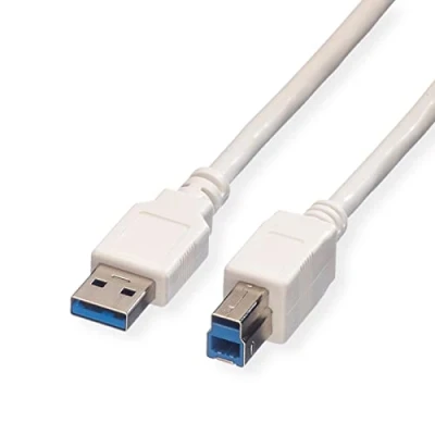 Afbeelding van VALUE USB 3.2 Gen 1 kabel, type A B, wit, 3 m