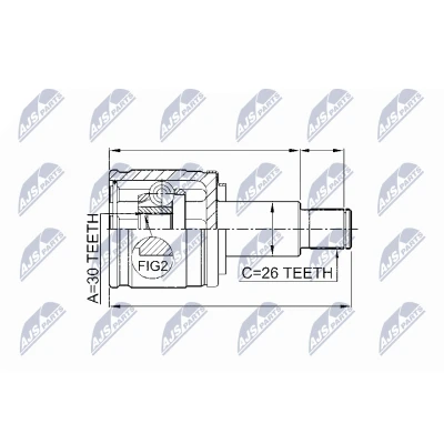 Afbeelding van Homokineet reparatie set, aandrijfas NTY NPW SU 009