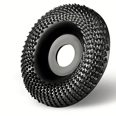 Afbeelding van Gooandi Houtslijpschijf voor haakse slijper, 125 mm, raspschijf, houtsnijschijf, kettingzaagschijf, wolfraamcarbidehout, slijpschijven het vormen (zwart)
