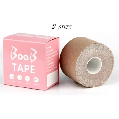 Afbeelding van Boob Tape Push up BH Plak 5 meter Naturel 2 stuks