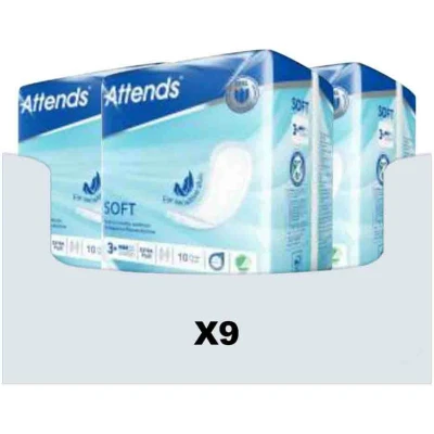 Afbeelding van 9x Attends Soft Extra Plus 3 10 stuks