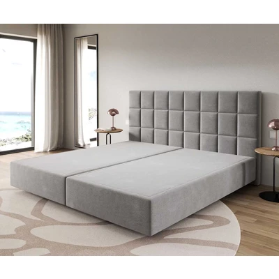 Afbeelding van DELIFE Boxspringframe Dream Fine microvezel grijs 200x200 cm