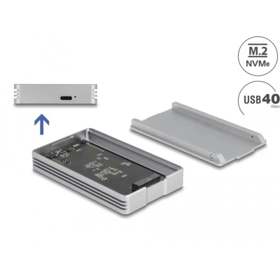 Afbeelding van USB4™ 40 Gbps Gehäuse für 1 x M.2 NVMe SSD werkzeugfrei Delock
