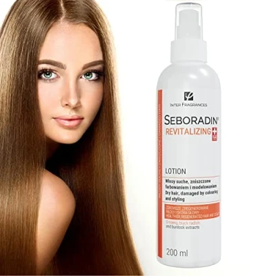 Afbeelding van Seboradin Revitalizing Lotion, Antibacterieel, voor Vrouwen en Mannen, Natuurlijke Extracten, Beschadigd Haar met Ginseng, 200 ml