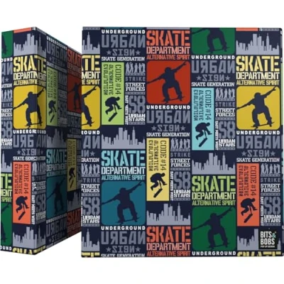 Afbeelding van Grafoplás Schoolmap A4 4 gemengde ringen 40 mm Skate Bits&amp;Bobs Pop Up Design Perfect schoolmateriaal Stevig karton FSC gecertificeerd