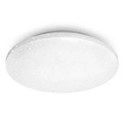Afbeelding van BRILONER led plafondlamp met sterrendecoratie, voor de badkamer, IP44, geperforeerd decor, neutraal wit licht, diameter 340 mm,