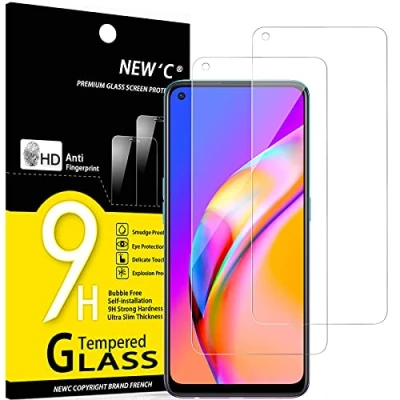 Afbeelding van NEW&#039;C 2 Stuks, Screen Protector voor Oppo A74 4G, A94 5G, Gehard Glass Schermbeschermer Film 0.33 mm ultra transparant, resistent