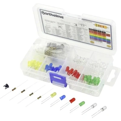 Afbeelding van Barthelme LED assortiment Koud wit, Warm Geel, Blauw, Rood, Groen Rond 5 mm