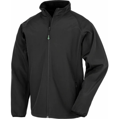 Afbeelding van Result Recycled 2 Layer Printable Youth Softshell Jacket RT901Y Black