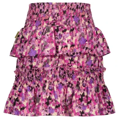Afbeelding van Vingino gebloemde rok Qanine roze/paars