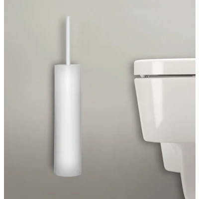 Afbeelding van Waterevolution Deep toiletborstelset wand mat wit A241BR