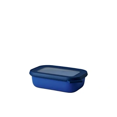 Afbeelding van Mepal Cirqula Multikom Rechthoekig Vershoudbakje &amp; Bewaardoos met Deksel 500 ml Vivid Blue