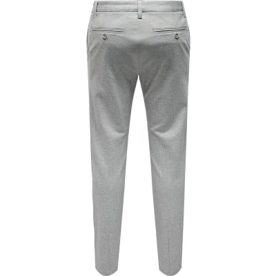 Afbeelding van ONLY &amp; SONS Herenbroek, gestreept, Chinchilla, 28W x 32L