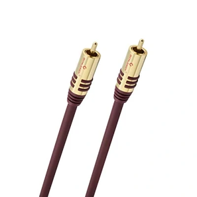 Afbeelding van Oehlbach NF Sub, RCA subwooferkabel audiokabel rond OFC 1m bordeaux