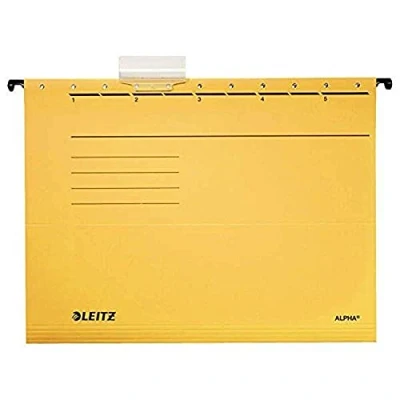Afbeelding van Leitz 19853015 hangmap Alpha, Colorspan karton, 5 stuks, geel