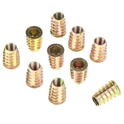 Afbeelding van Inbusschroefmoeren, 10 stks M10 * 25mm Zinklegering Insert Noten Hex Drive Hoofd Meubels Schroefdraad voor Hout