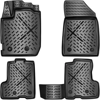 Afbeelding van ELMASLINE 3D rubberen matten voor Dacia Duster 2021 2024 4 x extra hoge rand (5 cm) accessoires vloermatten