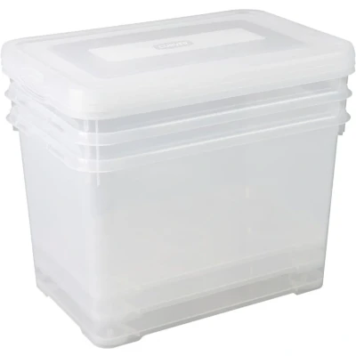 Afbeelding van Opbergboxenset Handy 3x65 L transparant