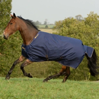 Afbeelding van Bucas Irish Turnout Light 50g Navy/gold 130/175