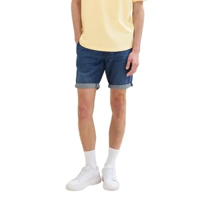 Afbeelding van TOM Tailor denim Regular Jeansshort, Heren, Maat: Medium, Used mid stone blue