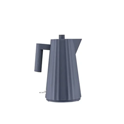 Afbeelding van Alessi Waterkoker Plissé droogkookbeveiliging grijs Michele de Lucchi 1.7 liter MDL06 G