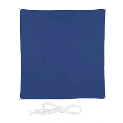 Afbeelding van Relaxdays schaduwdoek blauw zonnezeil vierkant zonwering balkon uv bestendig 4 x m