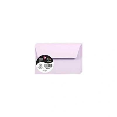 Afbeelding van Clairefontaine 5861C 20 zelfklevende enveloppen formaat 9 x 14 cm 120 g/m² kleur: lila uitnodigingen evenementen en overeenstemming serie stuifmeel premium papier glad