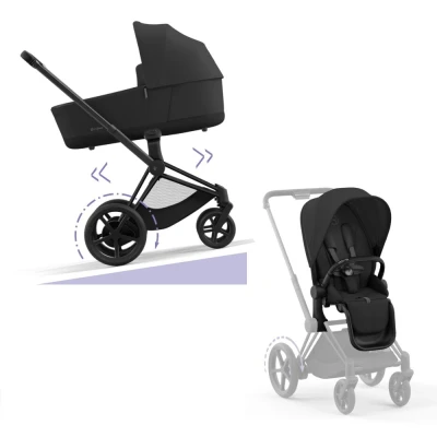 Afbeelding van Cybex Frame E Priam Incl. Seat Matt Black
