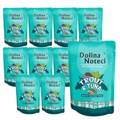 Afbeelding van 20 x 85 g Dolina Noteci Superfood Forel en Tonijn nat kattenvoer