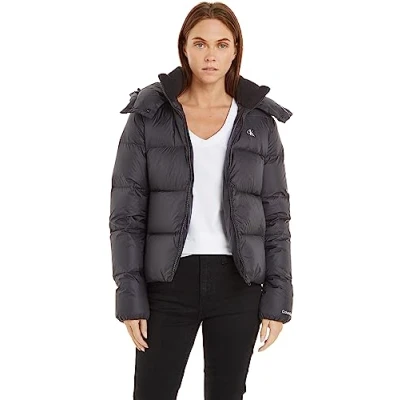 Afbeelding van Calvin Klein Jeans Archetype Short Puffer Gewatteerde jas, Dames, Maat: XXL, Black