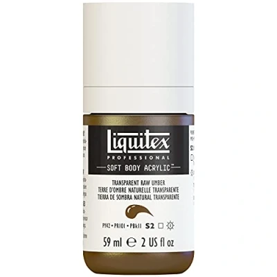 Afbeelding van Liquitex 1959333 Professionele Acrylverf Soft Body Kunstenaarsverf in romig dekkende consistentie, hoge pigmentatie, lichtecht &amp; verouderingsbestendig, 59ml fles Umbra Nature Transparant