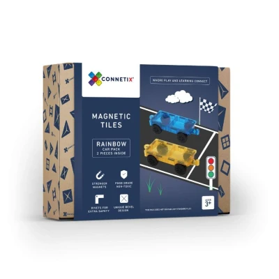 Afbeelding van Connetix Magnetische Tegels Uitbreidingsset Cars 2 stuks