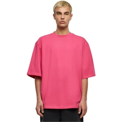 Afbeelding van Build Your Brand Heren T Shirt Oversized Sleeve Tee hibiskuspink 4XL, Hibiscus spink, 4XL