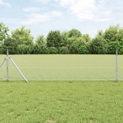 Afbeelding van vidaXL Hexagon Hek 0.8x100 m Gegalvaniseerd Staal
