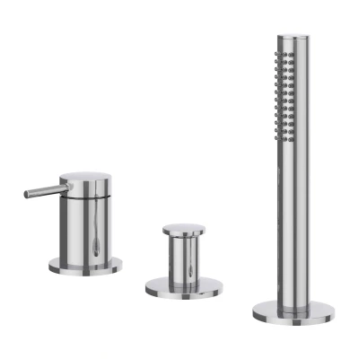 Afbeelding van IVY Bond badrandcombinatie 3 gats Chroom Tijdloze uitstraling