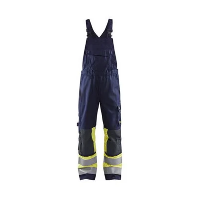Afbeelding van Blaklader Multinorm bretelbroek Klasse 1 2607 1514 Marine/High Vis Geel C62