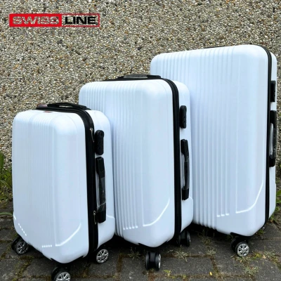 Afbeelding van Swiss Line Switzerland Kofferset 3 Delig Complete Reiskoffer set Hardcase koffer WHITE