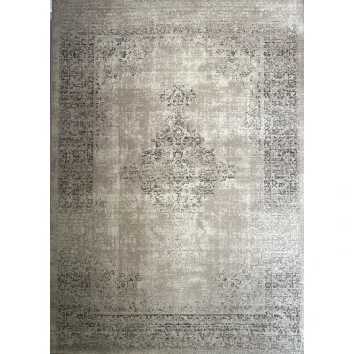 Afbeelding van Istanbul Vintage Vloerkleed Laagpolig Retro Tapijt Creme 80x150 cm Rechthoek Polypropyleen Tapijtenloods