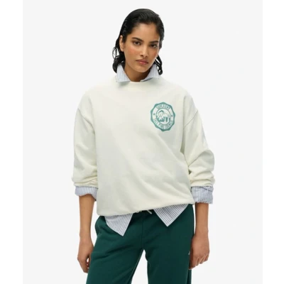 Afbeelding van Superdry Vrouwen Ruimvallend Lo Fi Outdoor Mono Sweatshirt met Ronde Hals Crème Grootte: 34