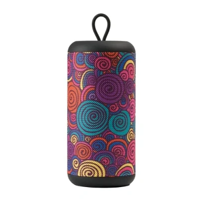 Afbeelding van Music Sound Verticale luidspreker Bluetooth 5.0 outdoor 5 watt vermogen PlayTime 4 uur opladen 1,5 ingangen Micro SD, USB Key en AUX kabel patroon &quot;cirkels&quot;