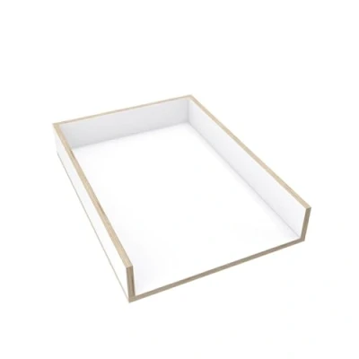 Afbeelding van regalik Verschoonblad Universeel, Aankleedopzetstuk voor Dressoirs van Elke Breedte, Afneembaar Aankleedblad, Rechte Frontpanelen, Wit Multiplex, 72cm x 54cm