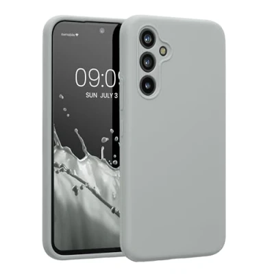 Afbeelding van kwmobile telefoonhoesje geschikt voor Samsung Galaxy A54 5G TPU backcover met siliconen coating Smartphone case in grijs
