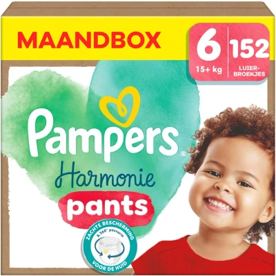 Afbeelding van Pampers Harmonie Pants Maat 6 Maandbox 152 stuks 15+ KG