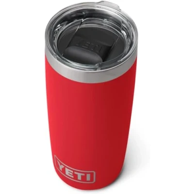 Afbeelding van YETI Rambler Tumbler, Vacuum Insulated Stainless Steel Tumbler with Magslider Lid, Rescue Red, 10 oz (296 ml)