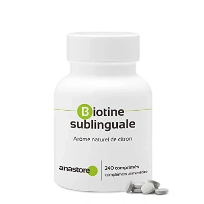Afbeelding van Sublingual Biotin * 450 µg / 240 tablets Suitable for vegetarians and vegans, with a natural lemon aroma
